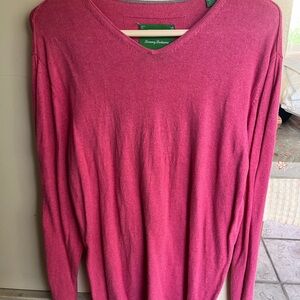 Tommy Bahama Pink V-Neck Sweater